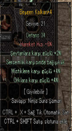 Sersemlikli Beşgen Kalkan 4 Efsun.