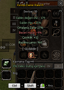 Kırmızı Demir Pala +9