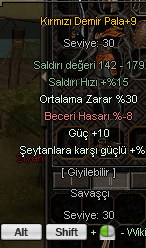 +9 Kırmızı Demir Pala Güç FARM BOOS