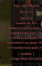 Çıtırlık +6 Aslan Ağzı Kalkan
