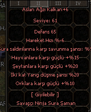 +6 Aslan Ağzı Kalkan