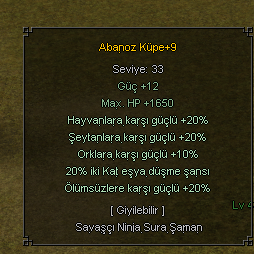 +9 ABANOZ KÜPE