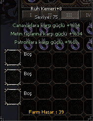 Ruh kemeri +8 Farm Hasar 39