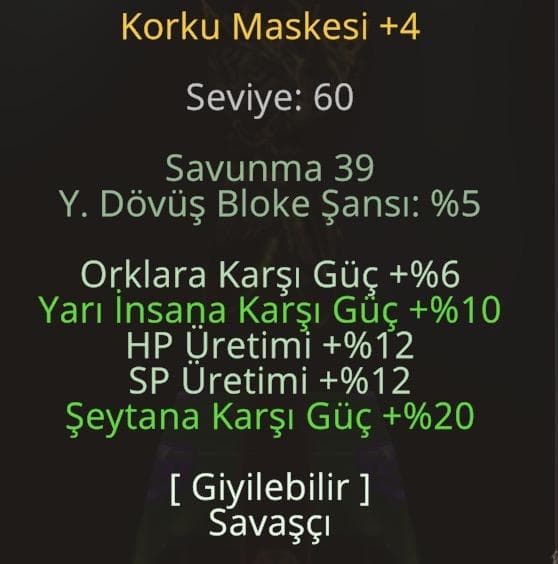 SÜRGÜN + WS'LİK KORKU MASKESİ