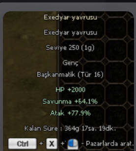 250LVL TIP16 EXEDYAR 77.9 STR UCUZA