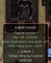 KRALİYET KOSTUMU SERİ ÇEKK
