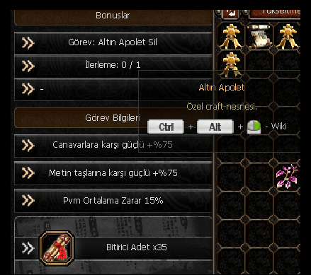 15 ORT 75 METIN CANAVAR VEREN GÖREV İTEMI YAPIMI 1T+