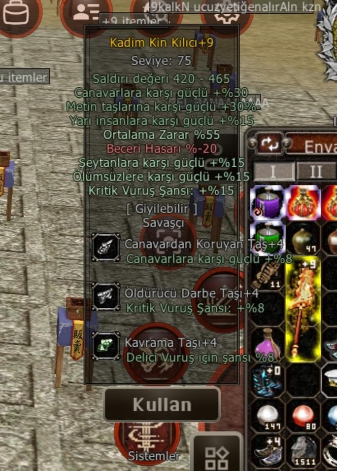 +9 Kadim kin 55 ort boss canavarı