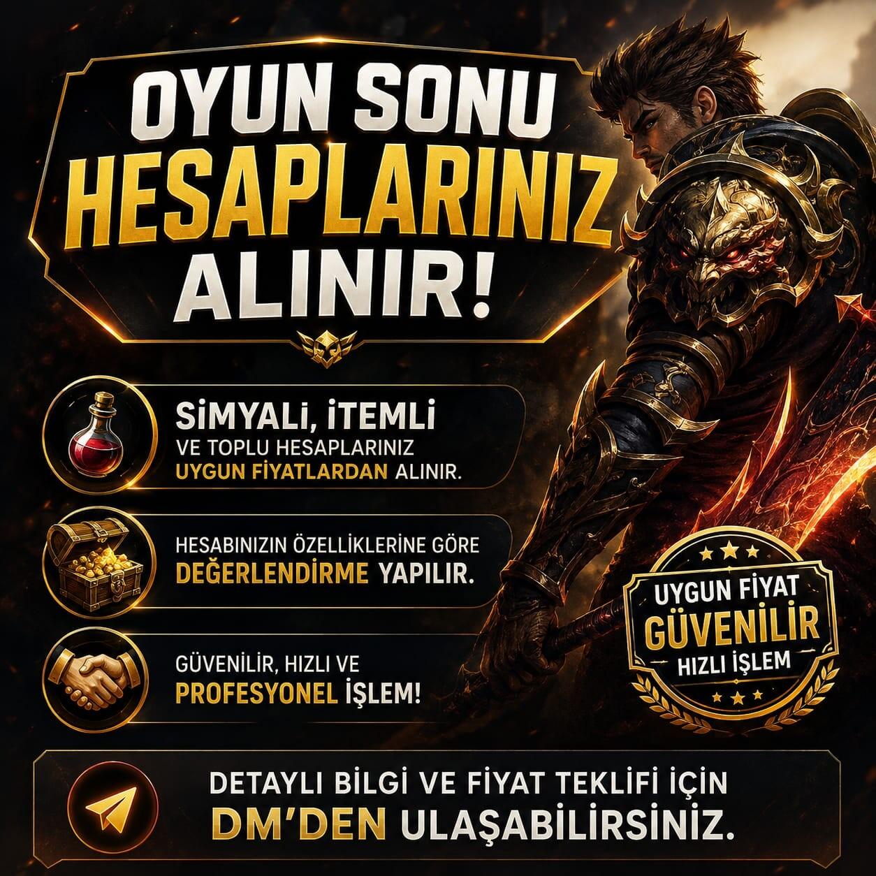 UYGUN FİYATTAN HESABLARINIZ ALINIR