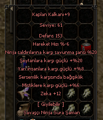+9 61LV KAPLAN KALKAN SERSEM 12 ZEKA 8 YARI TEKLİF ALINIR