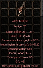 DAHA İYİSİ YOK +9 ZEHİR KILICI