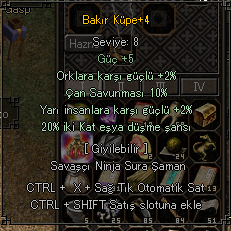 20 EŞYA BAKIR KÜPE