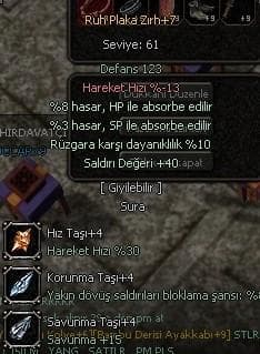 +7 RUH PLAKA 40 STR 10 RÜZGAR 8 HP ABSORBE
