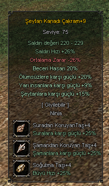 20 BECERİ 9 YARI ÇAKRAM SW DE TEK.
