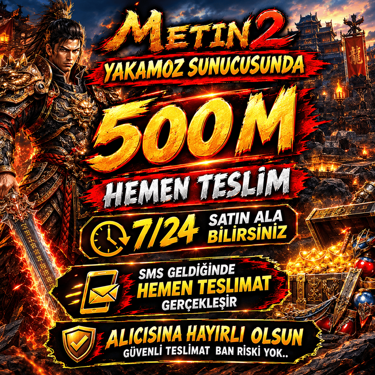 500 M HEMEN TESLİM 7/24 SATIN ALA BİLİRSİNİZ SMS GELDİĞİNDE TESLİMAT
