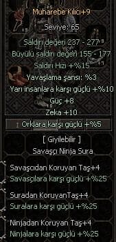 +9 MUHARABE KILICI