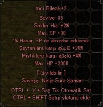 2k hp 20 şeytan bilezik