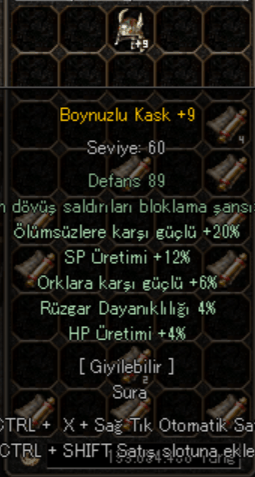 20 ÖLÜMSÜZLÜ +9 BOYNUZLU KASK TEKLİF