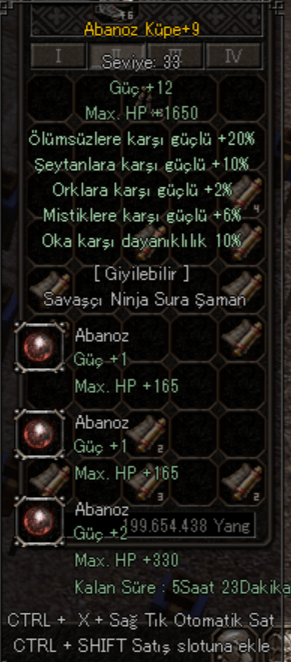 +9 ABANOZ KÜPE 20 ÖLÜMSÜZLÜ