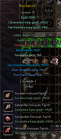 +9 KİN 28 BEC 10 YARI 8 GÜÇ