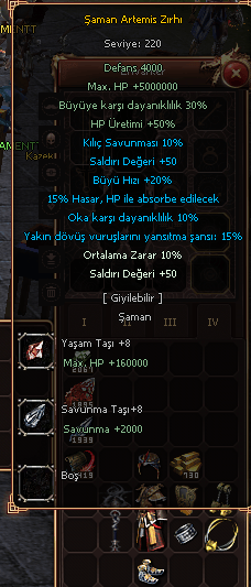 ŞAMAN +18 ASA EC ZIRH HARİÇ FULL İÇ İTEM EDİT CATALIK ACİL SATILIK