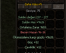 Zehir Kılıcı+9 | 51 ORT - 12 GÜÇ 12 ÇEVİK 20 ÖLÜMSÜZ