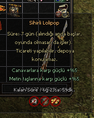 Sihirli Lolipop TAM GÜN SERVERDA TEK
