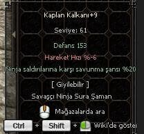 +9 KAPLAN KALKAN 61 SEVİYE