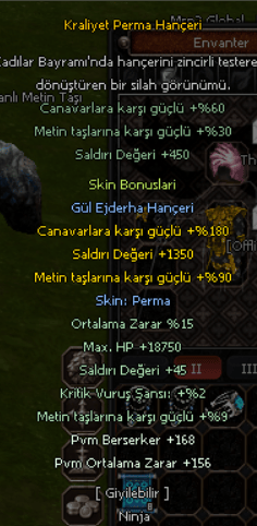 PERMA KRALİYET HANÇER