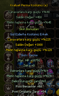 KRALİYET PERMA KOSTÜM