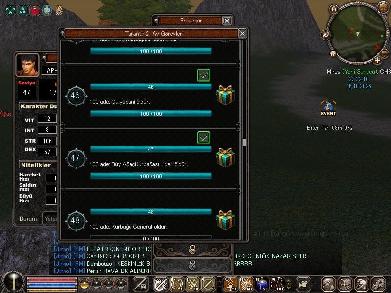 47 LVL GÖREVLERİ YAPILI ATI ZIRHLI KIYICI BEDO