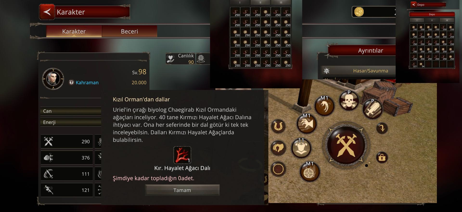 PERGAMON 98 LEVEL 2 P KESKİNLİK AÇIKLAMA OKU