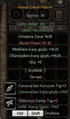 /+9 36 ORT 20 ÖLÜMSÜZ +5 GÜÇ/ KDP AL KATA ÇIK