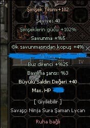 Şimşek Tılsımı +102 / Büyülü STR 40