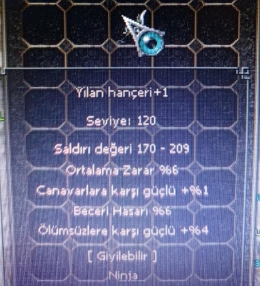+1 Yılan hançeri oyun içi oyun dışı satılır