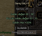 Geniş Kılıç +9