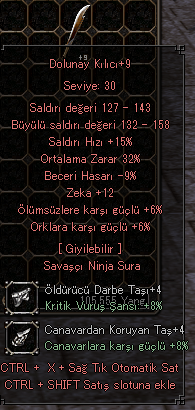 +9 DOLU 32 ORT 12 ZEKA 4 TAŞLI