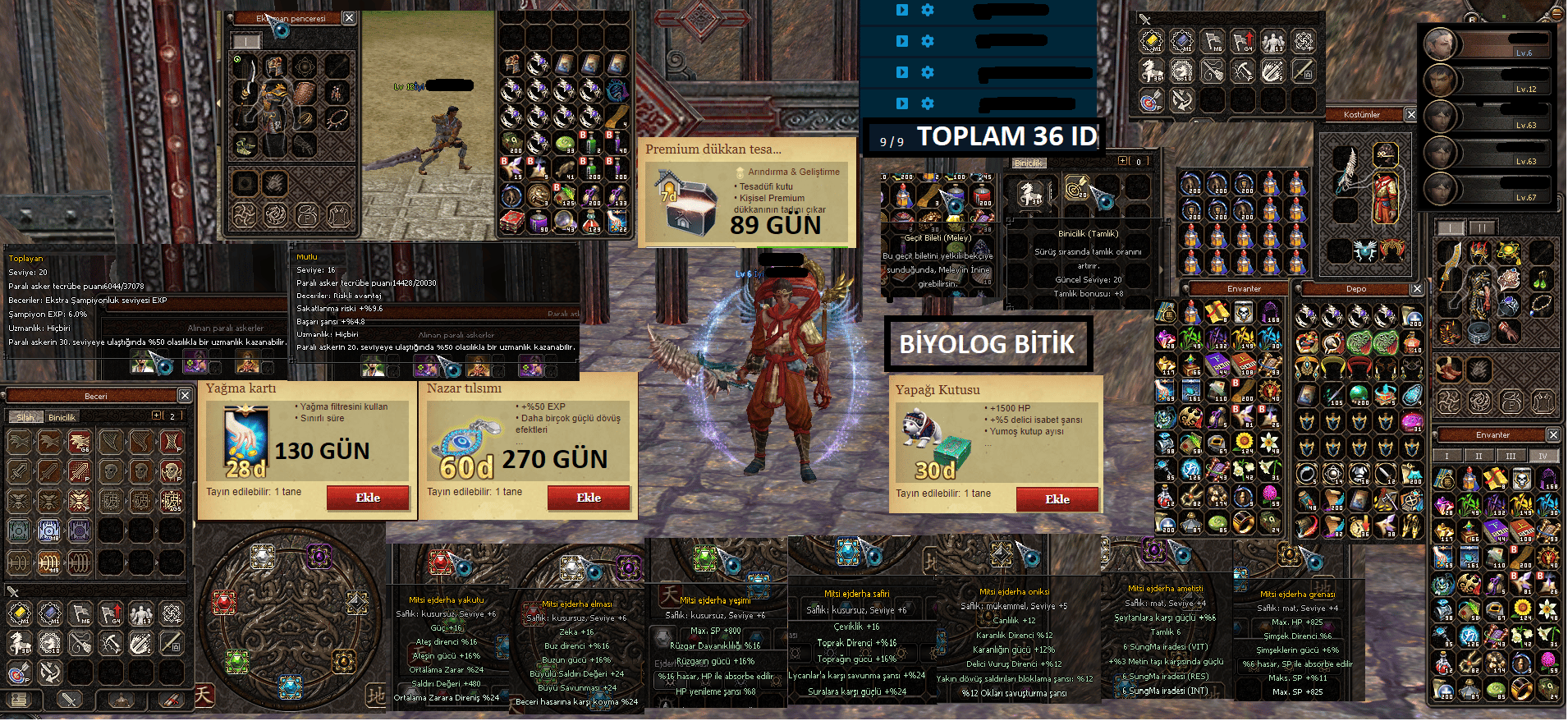 BEDEVA ÖZEL DİZİLİ NETHİS + FARM + BOSS HESABI
