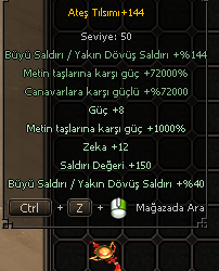 + 144 LEVEL ATEŞ TILSIMI ORANLAR EFSO