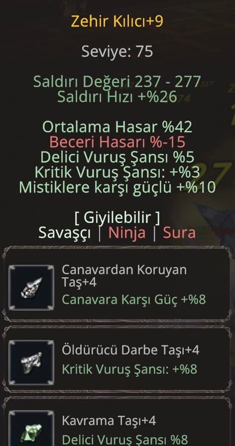 +9 zehir 42 ortalama