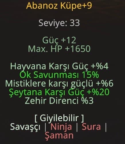 +9 abanoz sürgünlük