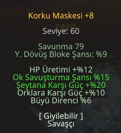 +8 korku maskesi sürgünlük