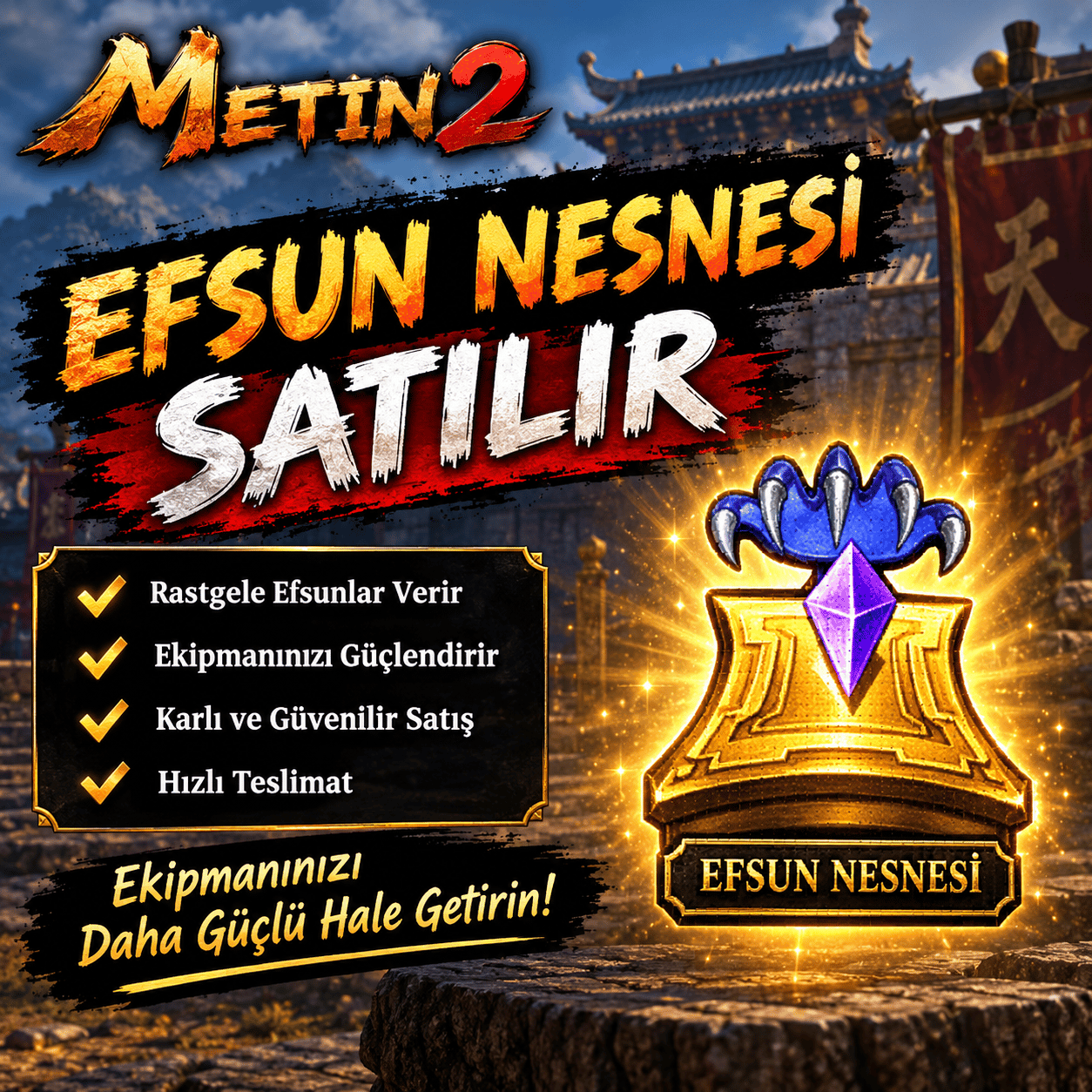 1200 adet efsun çektigin gibi teslim aktifim