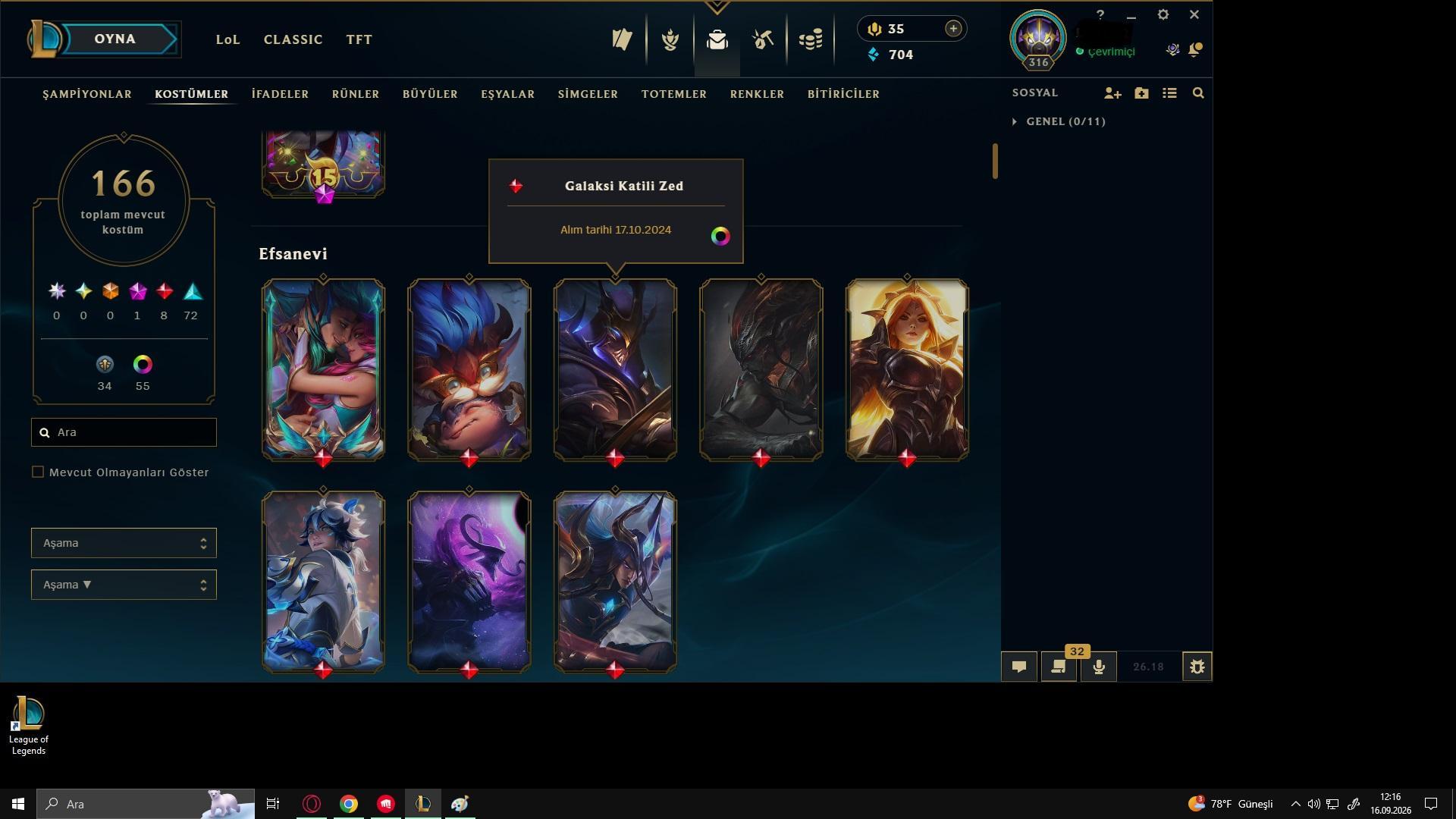 Tr Unranked 172 hero 166 kostüm geçen sene zümrüt bitirdi