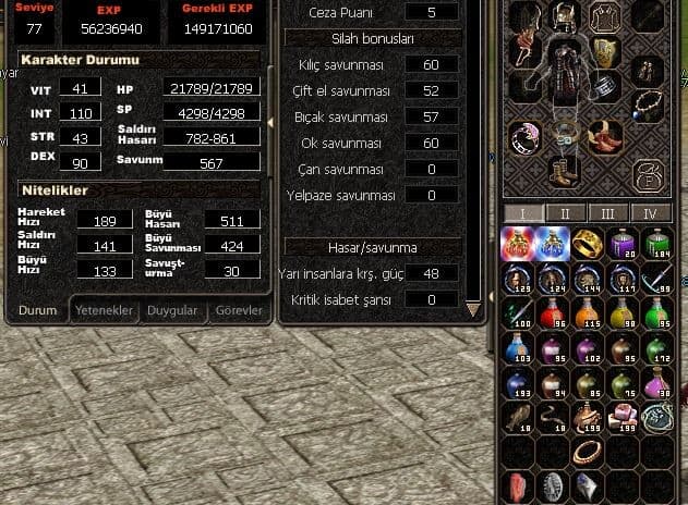 77 LEVEL FULL + FULL BÜYÜLÜ SİLAH