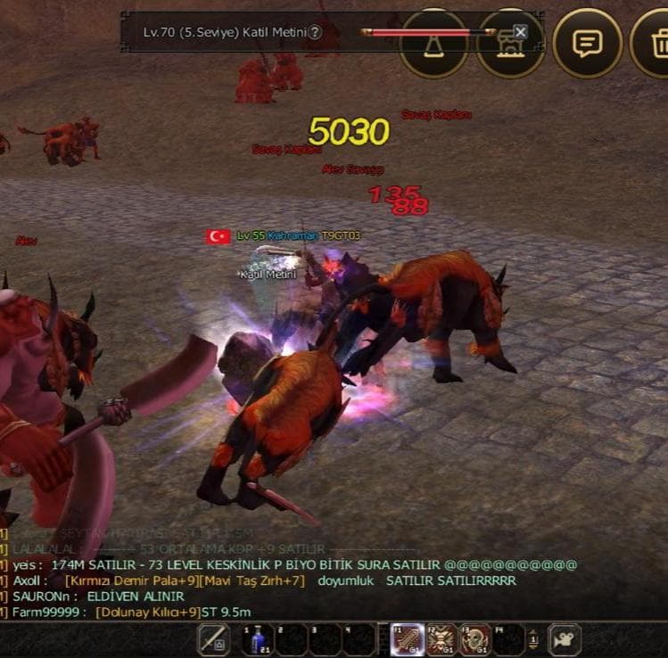 55 LEVEL SURA 3GLİ 5K DOYUM HASARLI
