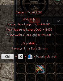 ELEMENT TILSIMI +200 SATILIR