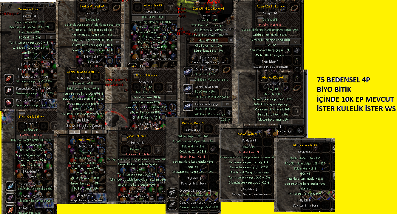 75 LEVEL BEDENSEL FULL + FULL ELİT İTEMLER BURADA