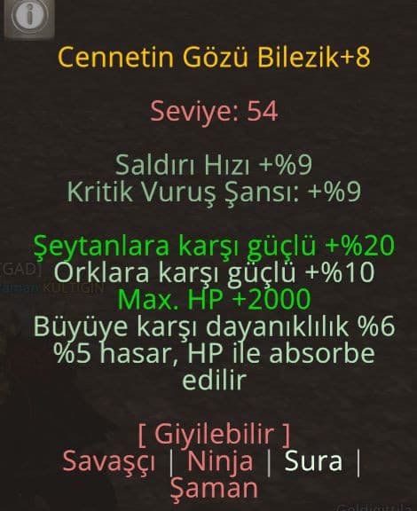 Sürgünlük cennet bilezik +9