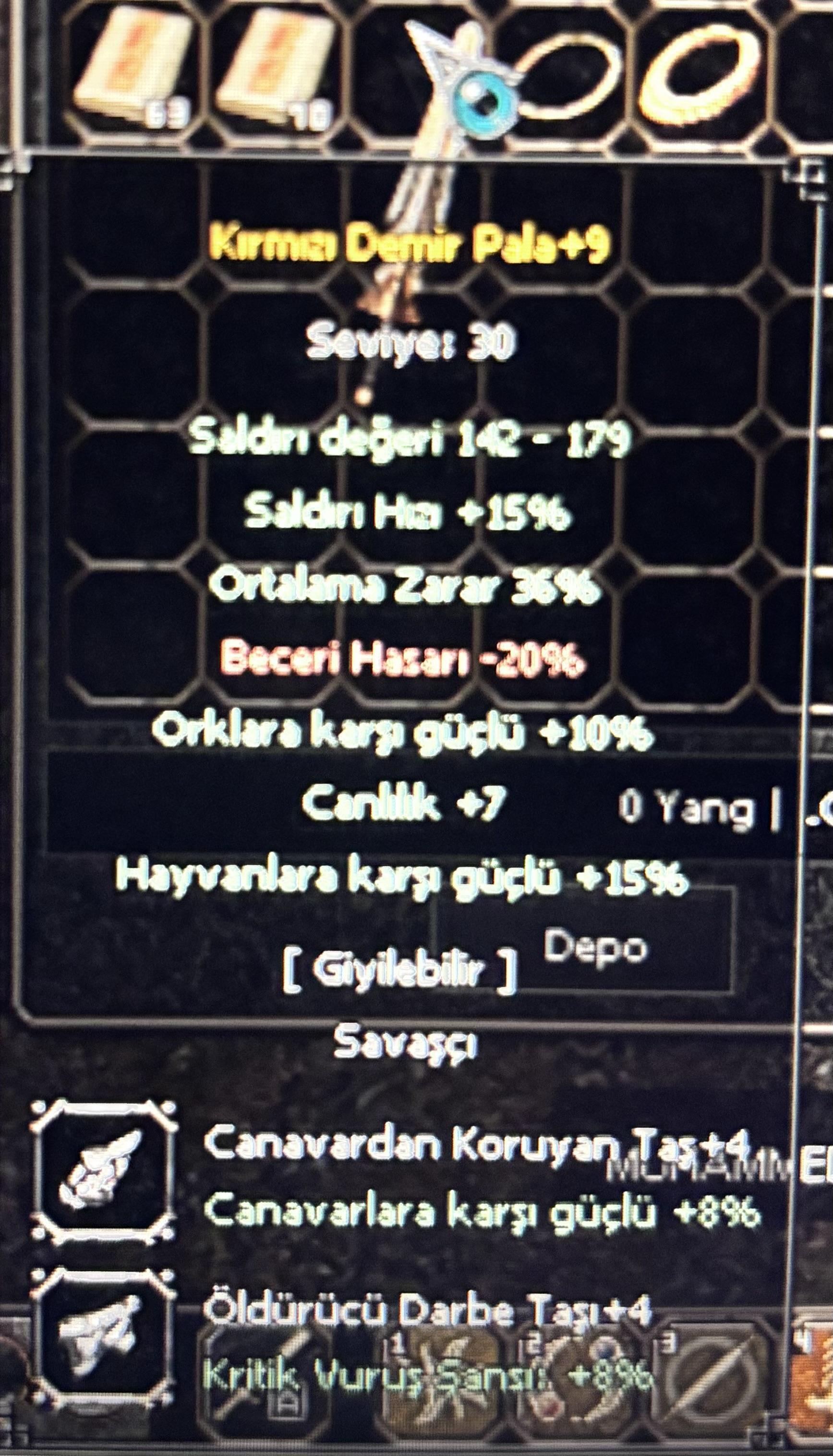 +9 kdp full4 taşlı 36 ort kaçırma